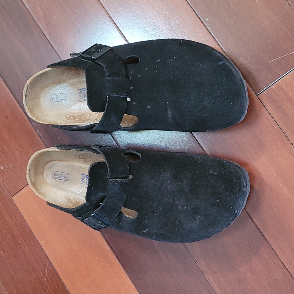 Birkenstock Boston clogs 39 black suede